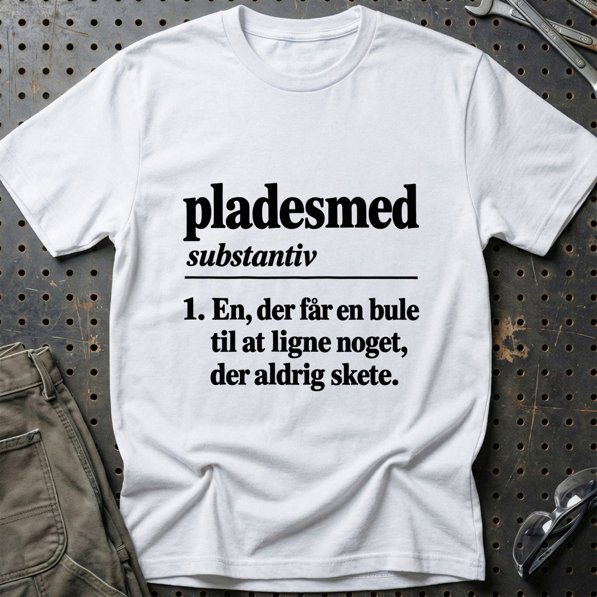 
Pladesmed – Definition T-Shirt – Hvid