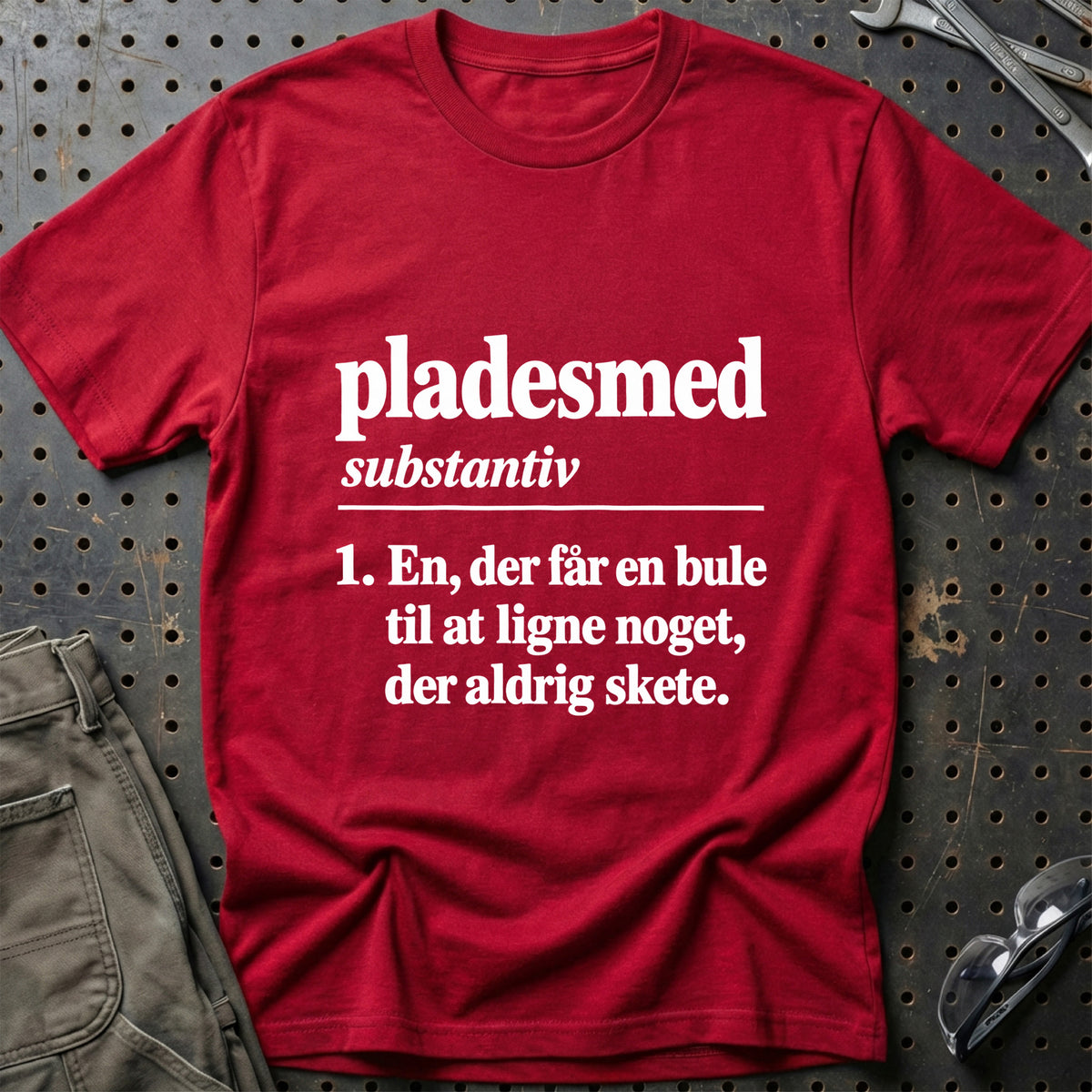 
Pladesmed – Definition T-Shirt – Rød