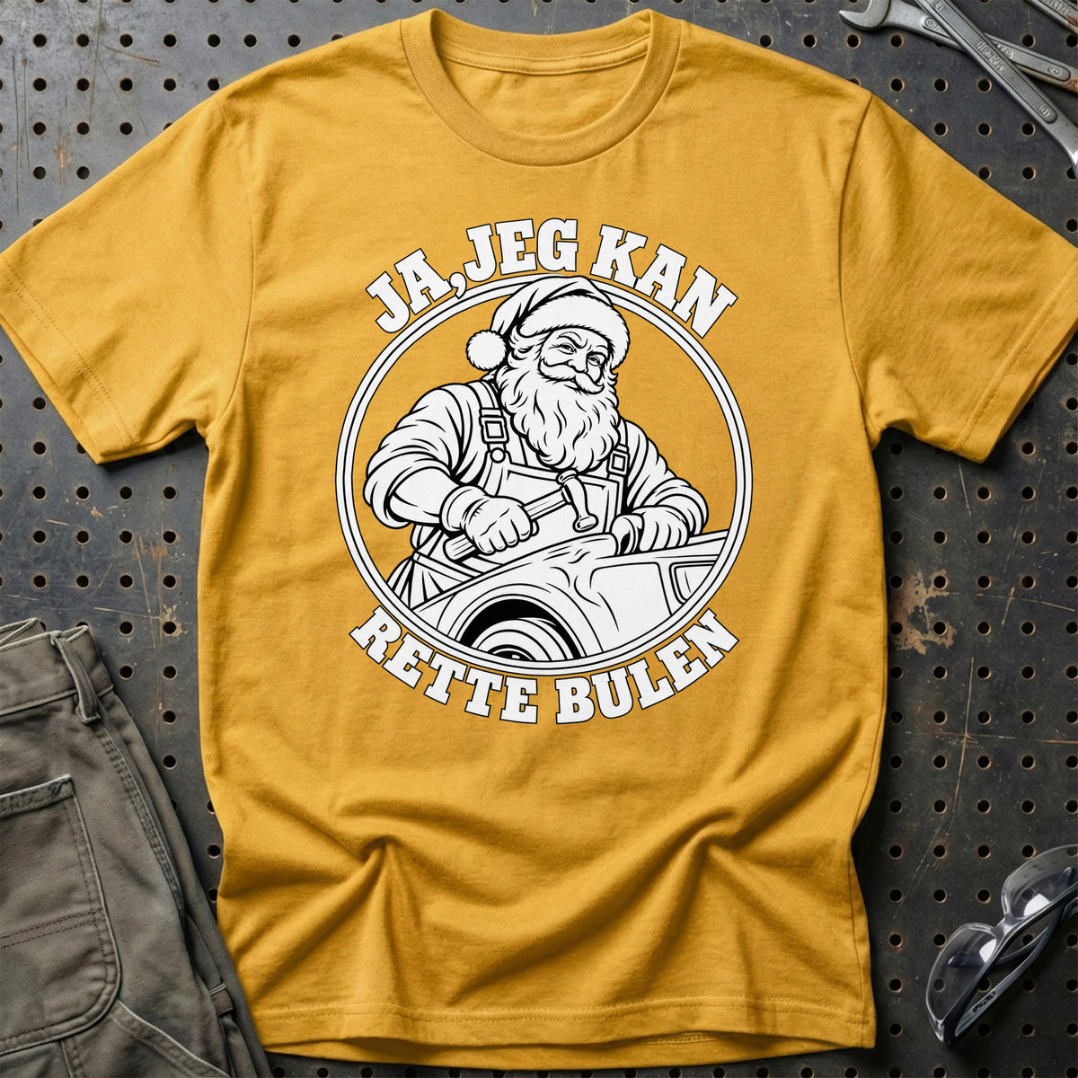 
Pladesmed – Santa Kan Det – Jul T-Shirt – Guld