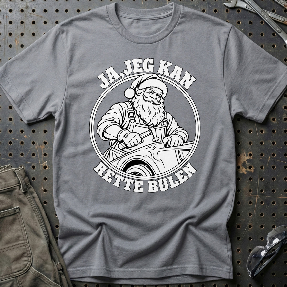 
Pladesmed – Santa Kan Det – Jul T-Shirt – Grå Sport