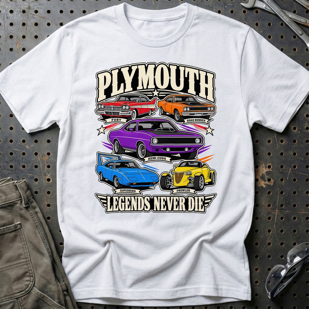 
Produktbillede af Plymouth Legends Never Die T-Shirt