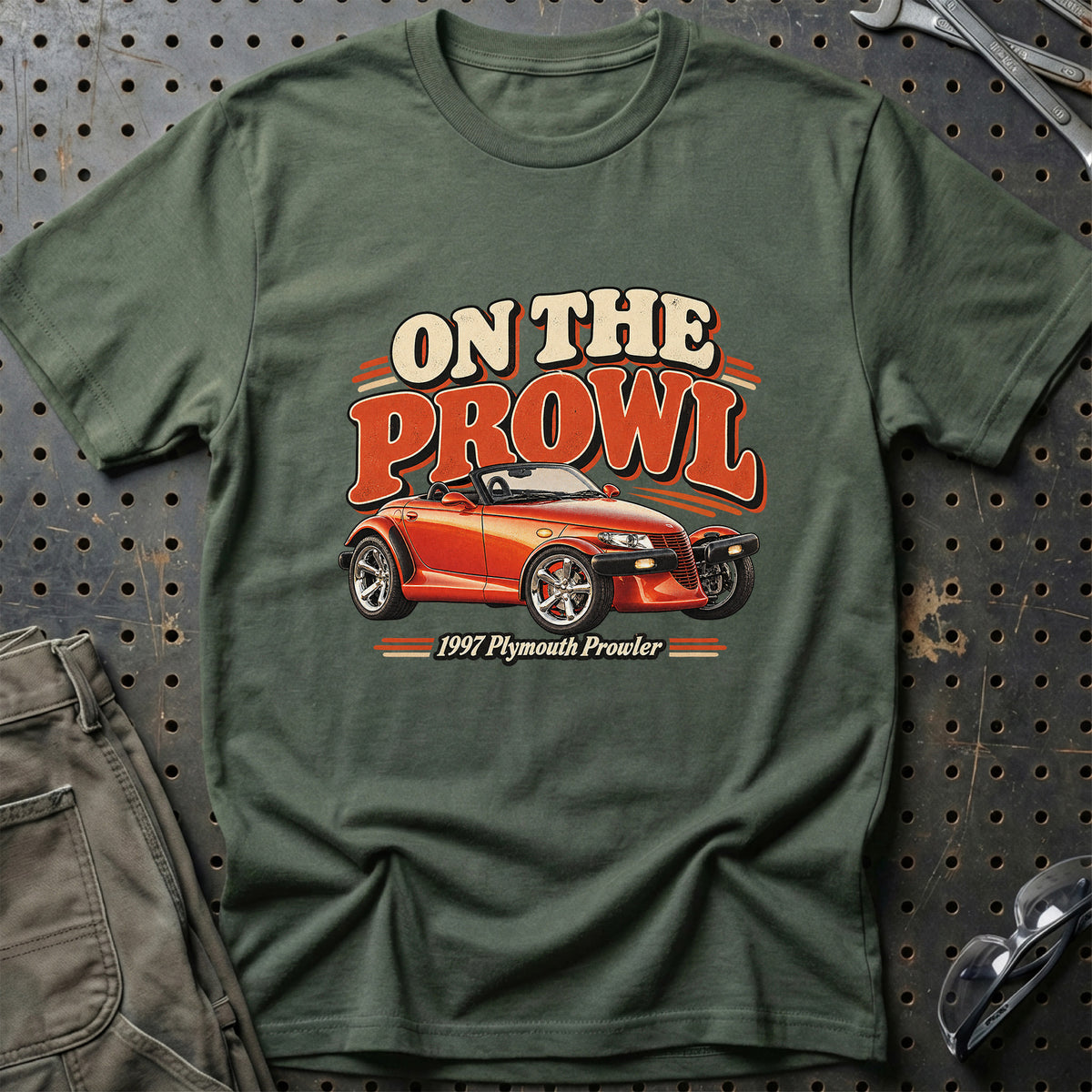 
Plymouth Prowler 1997 – On the Prowl T-Shirt – Grøn Militær