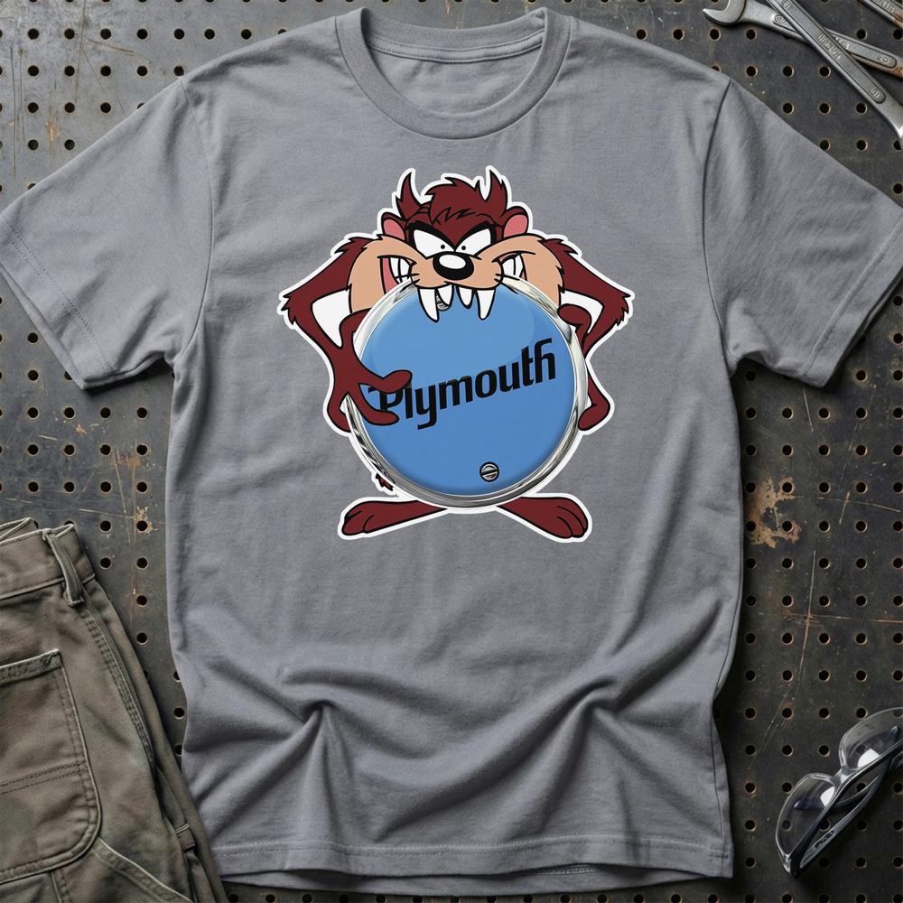 Plymouth TAZ T-Shirt-Beklædning-Plymouth-Grå Sport-S-Garage Culture Shop- garage - man cave - merchandise