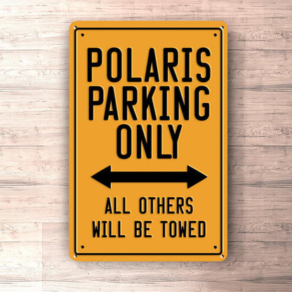Polaris Parking Only Skilte, Musemåtte, Dørmåtte-Parking skilte-Polaris-Garage Culture Shop- garage - man cave - merchandise