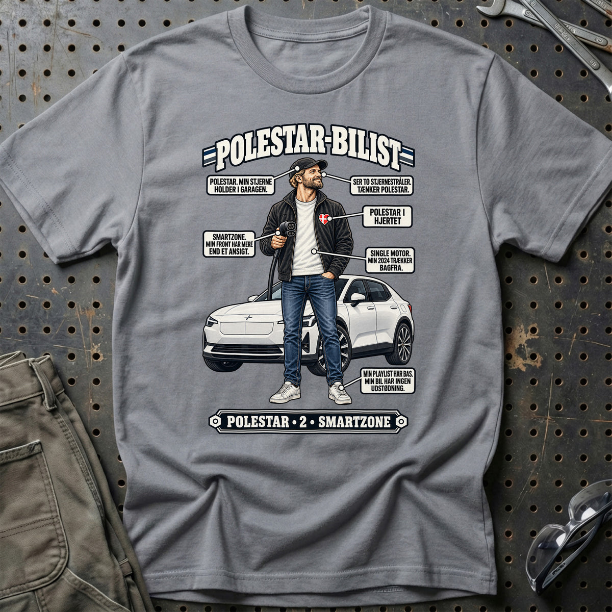 
Polestar-Bilist T-Shirt – Grå Sport