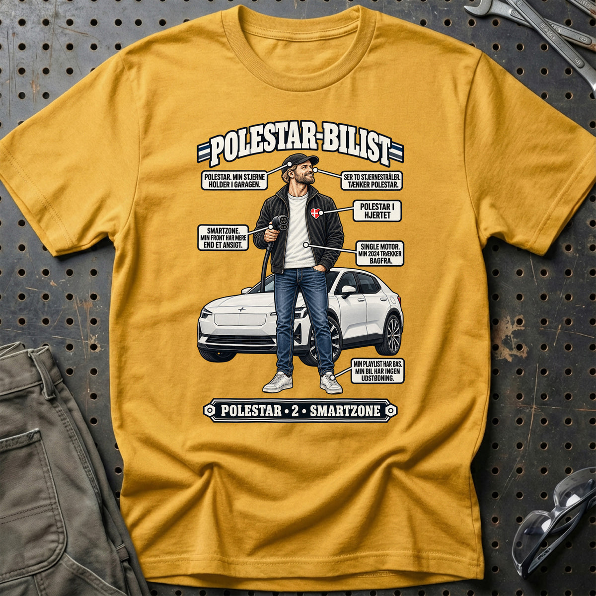 
Polestar-Bilist T-Shirt – Guld