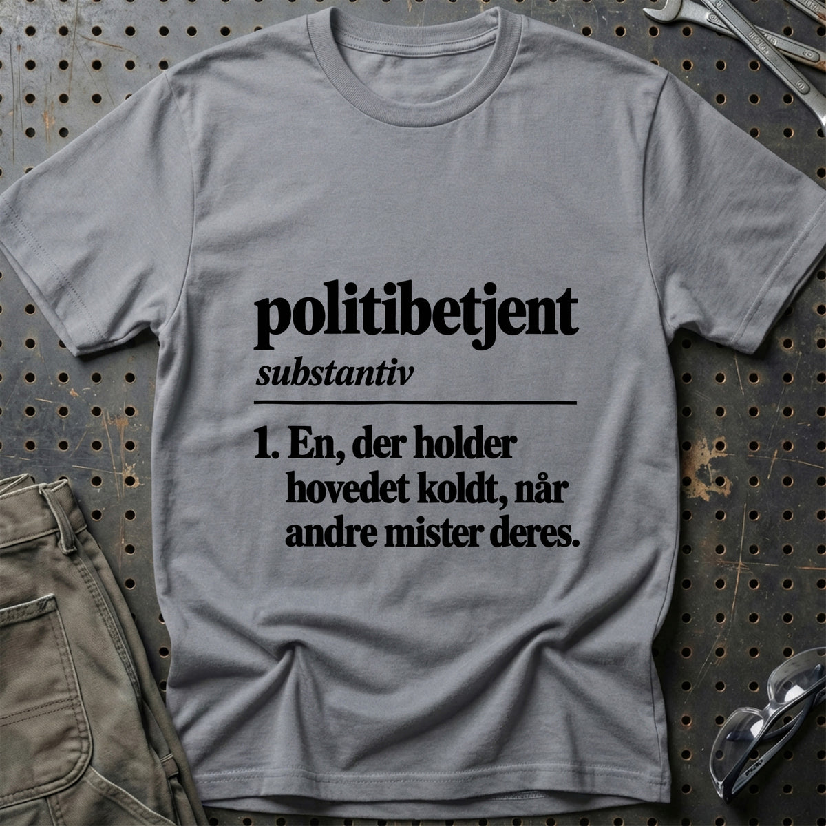 
Politibetjent – Definition T-Shirt – Grå Sport