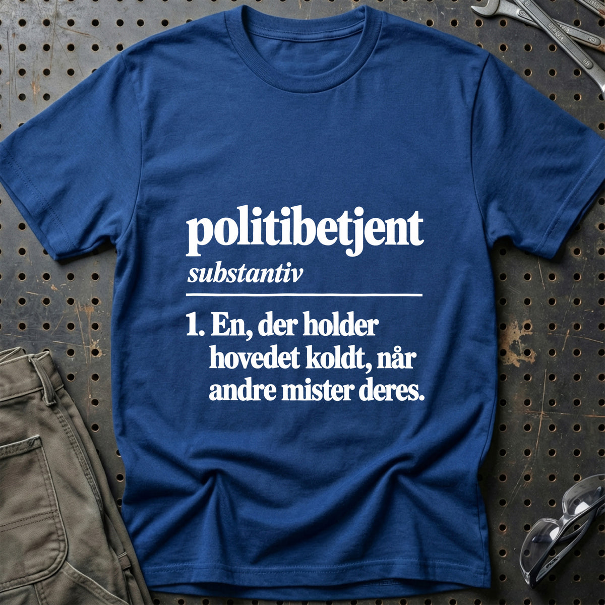 
Politibetjent – Definition T-Shirt – Blå Royal