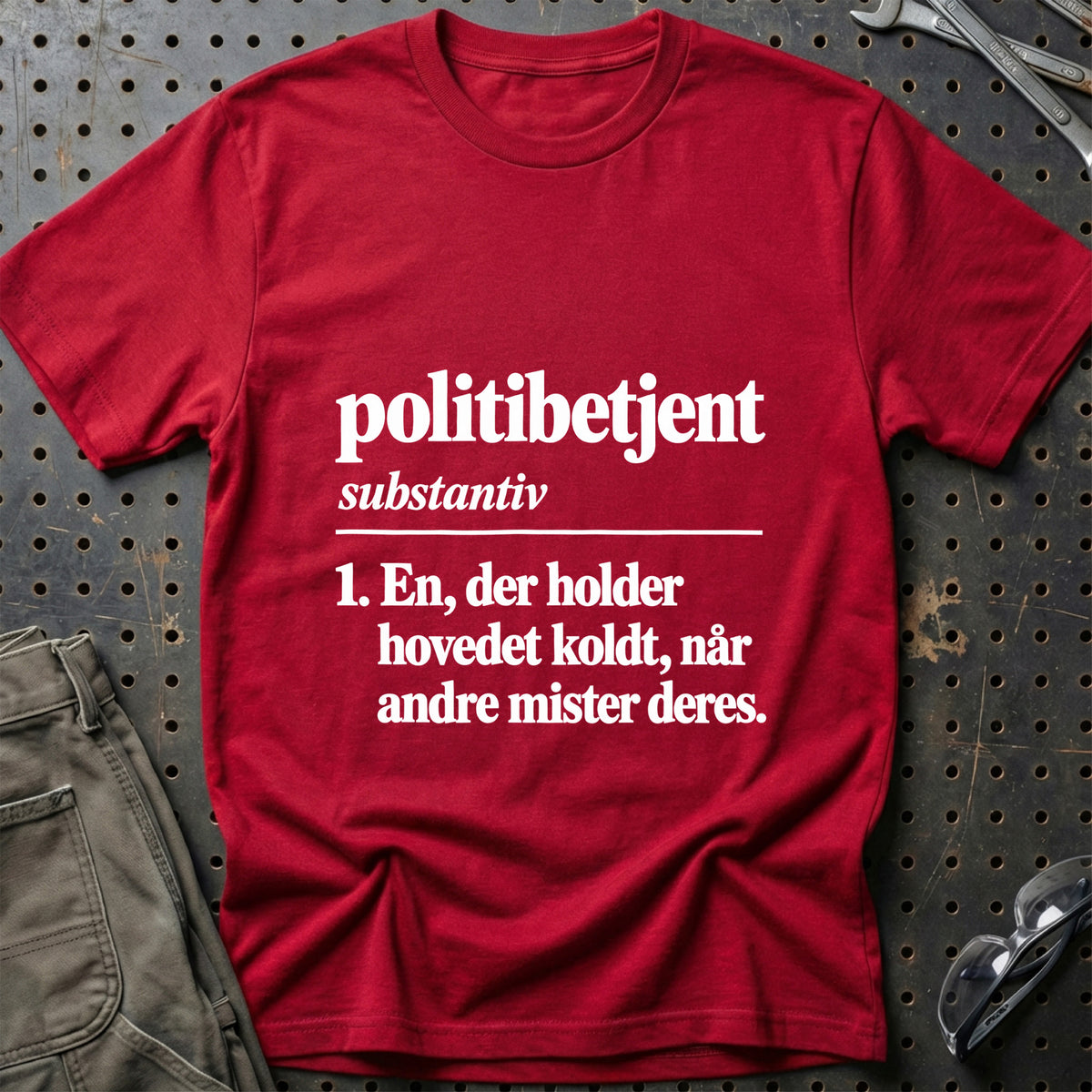 
Politibetjent – Definition T-Shirt – Rød