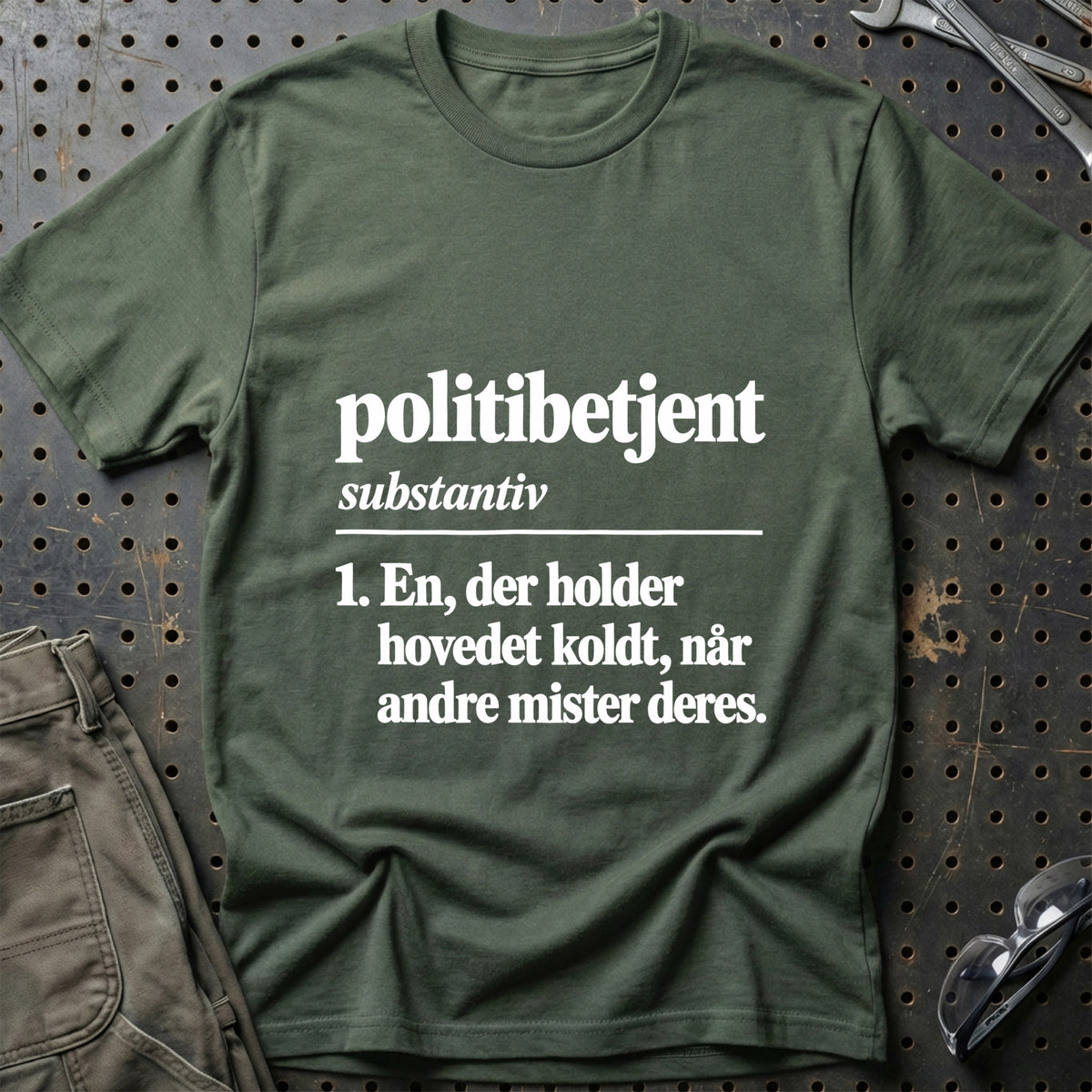 
Politibetjent – Definition T-Shirt – Grøn Militær