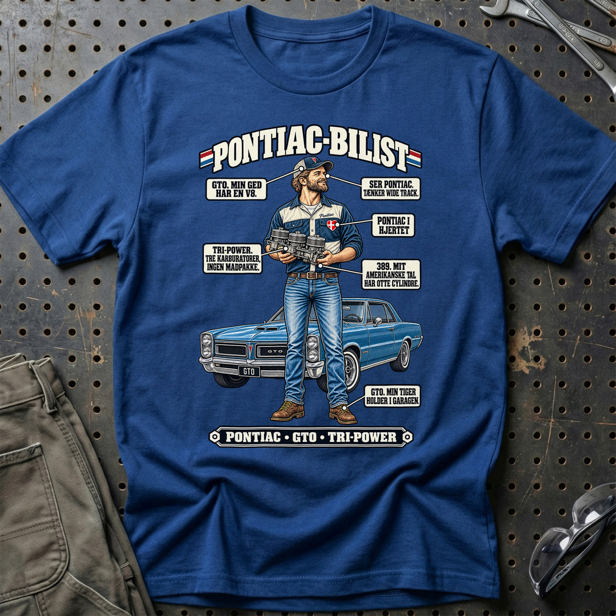 
Pontiac-Bilist T-Shirt – Blå Royal