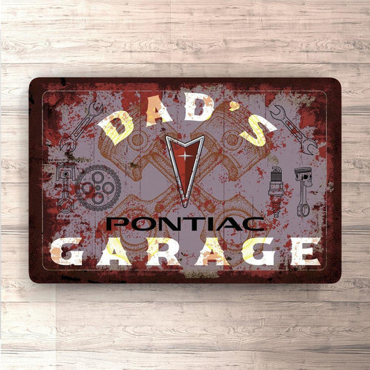 Pontiac Dads Garage Vintage Skilte, Musemåtte, Dørmåtte , Plakat-Skilte-Pontiac-Garage Culture Shop- garage - man cave - merchandise