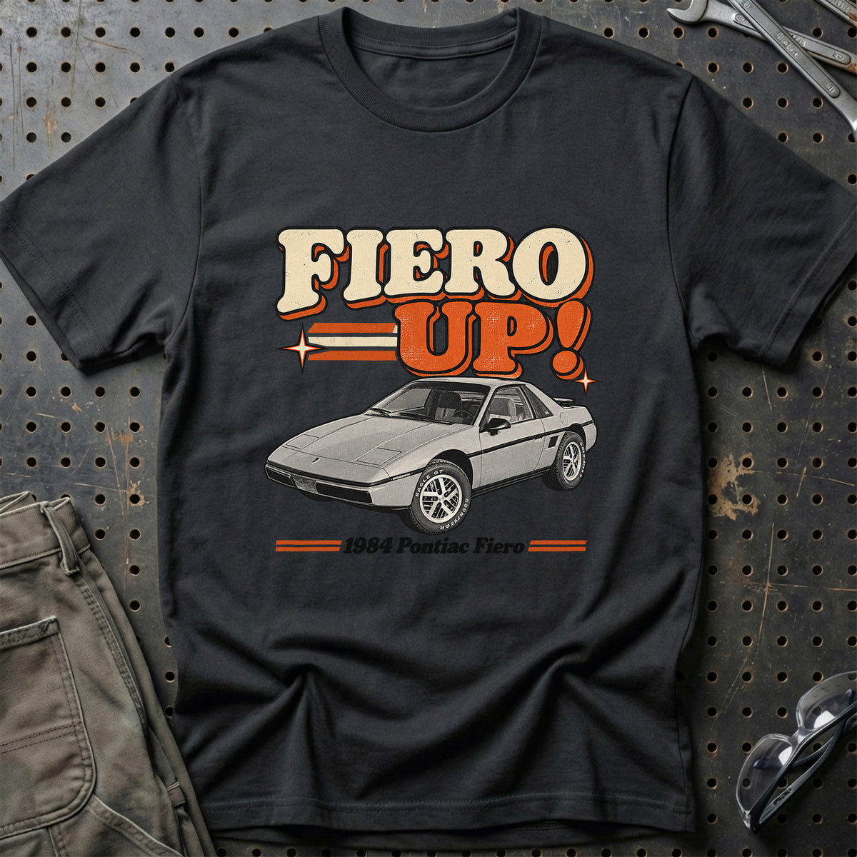 
Pontiac Fiero 1984 – Fiero Up! T-Shirt – Sort