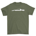 Pontiac Firebird Trans-Am 1982-1992 Silhuet T-Shirt-Beklædning-Pontiac-Grøn Militær-S-Garage Culture Shop- garage - man cave - merchandise