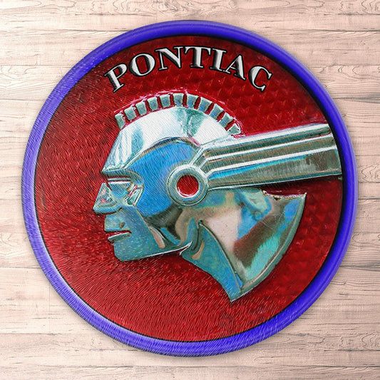 Pontiac Garage Shop, Runde Skilte , Musemåtte Rundt , Kop Underlag, Underlagssæt-Runde Skilte-Pontiac-Garage Culture Shop- garage - man cave - merchandise