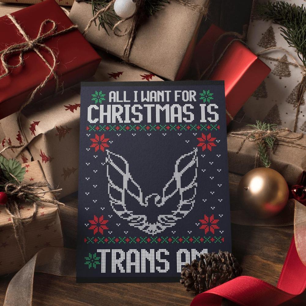 Pontiac Trans Am Juleskilte All I Want For Christmas Is Skilte, Musemåtte, Dørmåtte , Plakat-Skilte-Pontiac-Garage Culture Shop- garage - man cave - merchandise