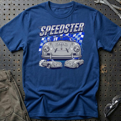 Porsche 356 Speedster T-Shirt – Retro Racing Icon - Unisex T-Shirt-Beklædning-Porsche-Blå Royal-S-Garage Culture Shop- garage - man cave - merchandise