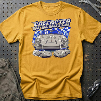 Porsche 356 Speedster T-Shirt – Retro Racing Icon - Unisex T-Shirt-Beklædning-Porsche-Guld-S-Garage Culture Shop- garage - man cave - merchandise