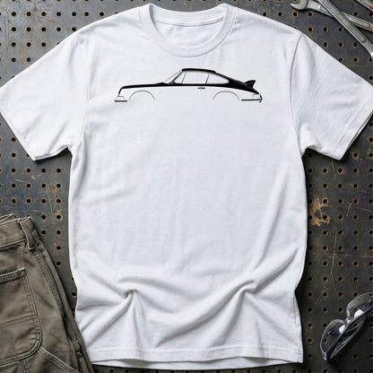 Porsche 911 Carrera Silhuet - Unisex T-Shirt , Bomuld-Beklædning-Porsche-Hvid-S-Garage Culture Shop- garage - man cave - merchandise