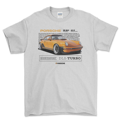 Porsche 911 DLS Turbo - Unisex T-Shirt-Beklædning-Porsche-Hvid-S-Forside-Garage Culture Shop- garage - man cave - merchandise