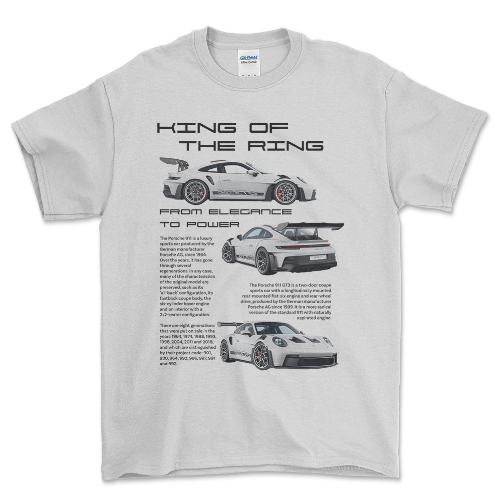 Porsche 911 GT3 RS T-Shirt-Beklædning-Porsche-Hvid-S-Garage Culture Shop- garage - man cave - merchandise