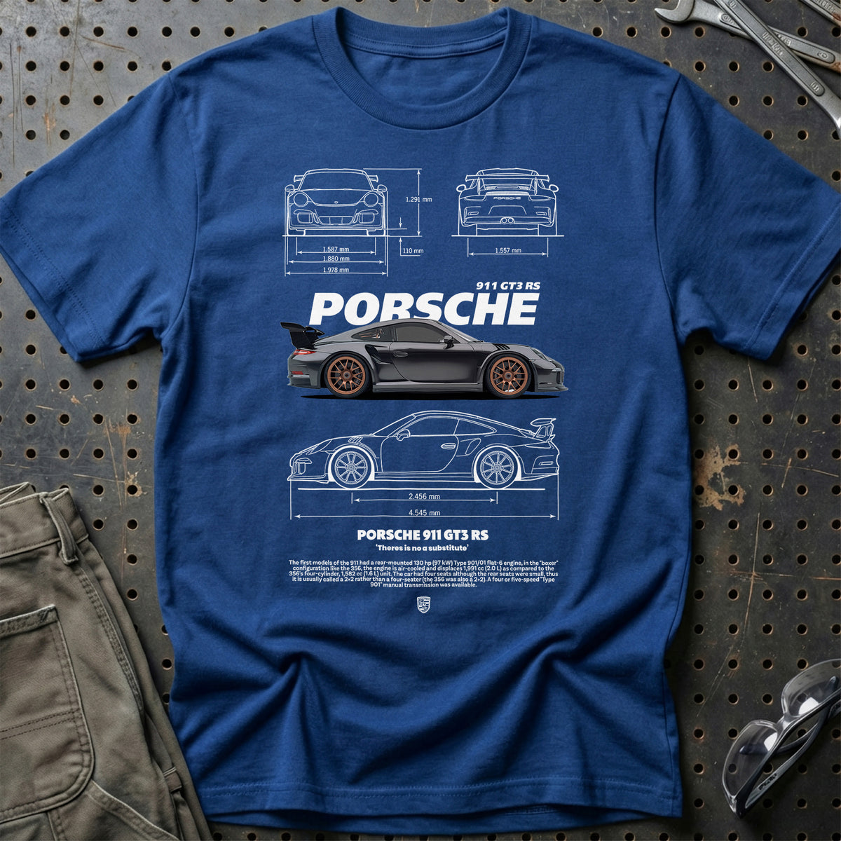
Porsche 911 GT3 RS T-Shirt – Blå Royal