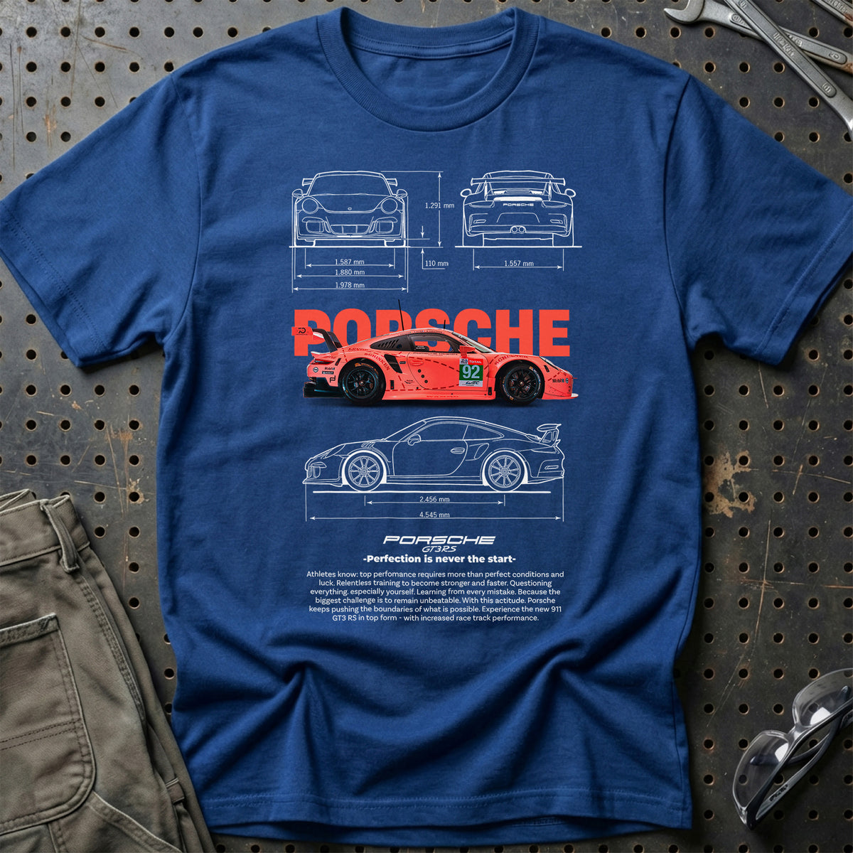 
Porsche 911 GT3 RS T-Shirt – Blå Royal