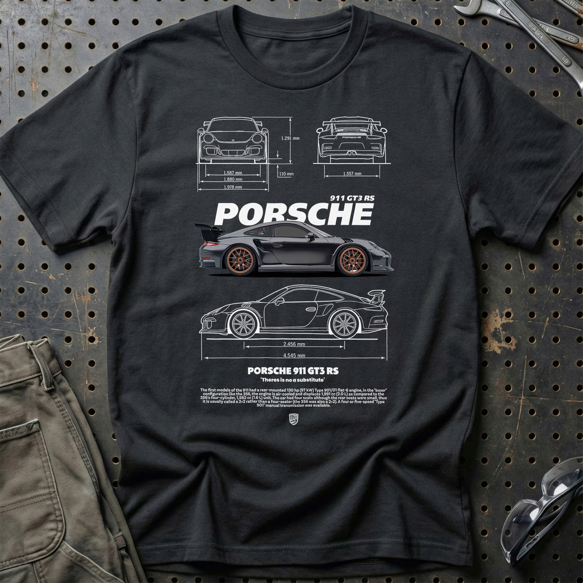 
Porsche 911 GT3 RS T-Shirt – Sort