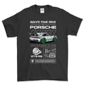 Porsche 911 GT3 RS T-Shirt-Beklædning-Porsche-Sort-S-Garage Culture Shop- garage - man cave - merchandise