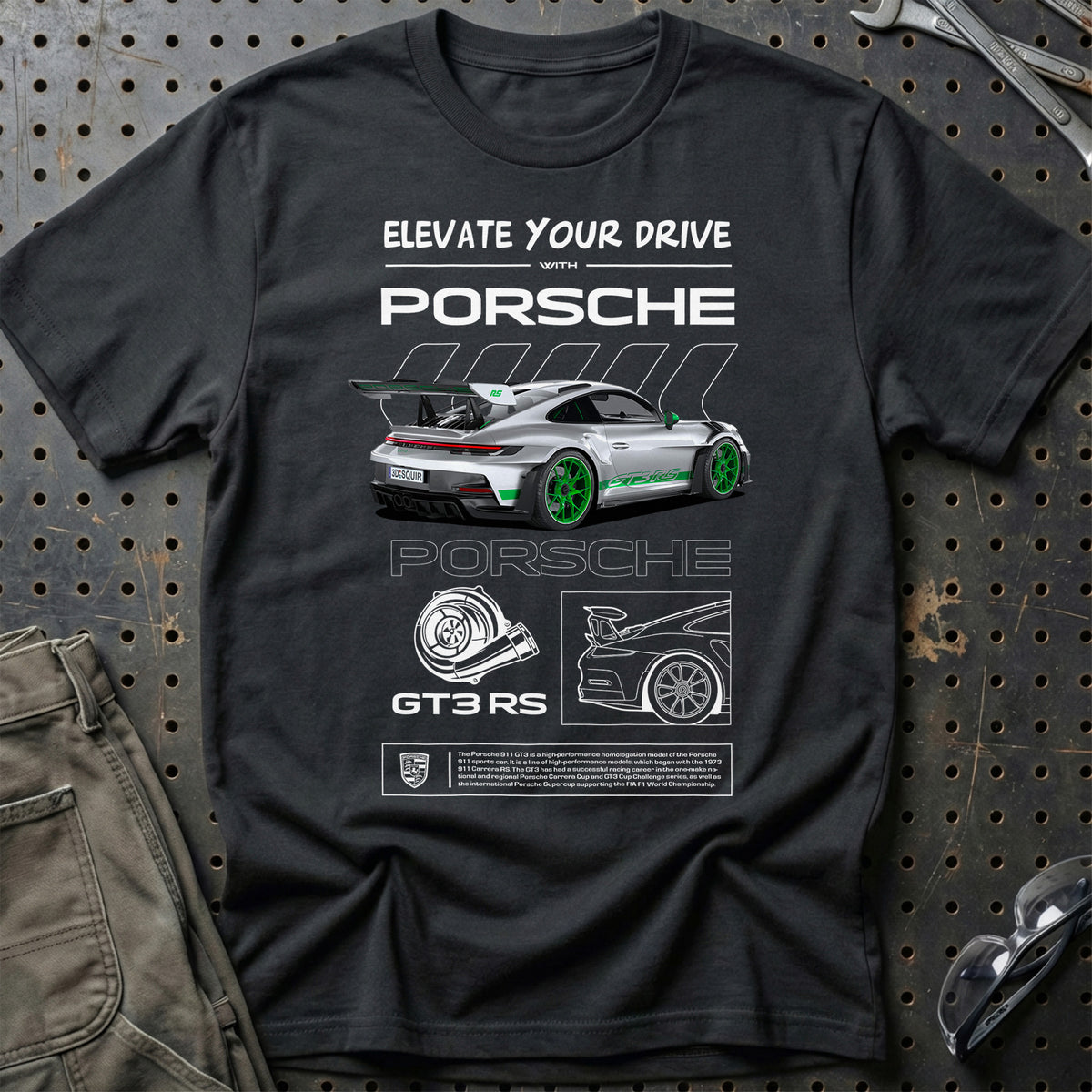 
Porsche 911 GT3 RS T-Shirt – Sort