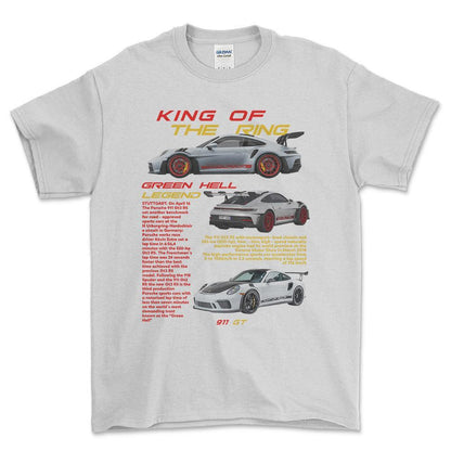 Porsche 911 GT3 RS - Unisex T-Shirt-Beklædning-Porsche-Hvid-S-Forside-Garage Culture Shop- garage - man cave - merchandise
