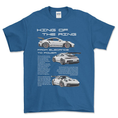 Porsche 911 GT3 RS - Unisex T-Shirt-Beklædning-Porsche-Blå Royal-S-Forside-Garage Culture Shop- garage - man cave - merchandise