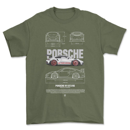 Porsche 911 GT3 RS - Unisex T-Shirt-Beklædning-Porsche-Garage Culture Shop- garage - man cave - merchandise