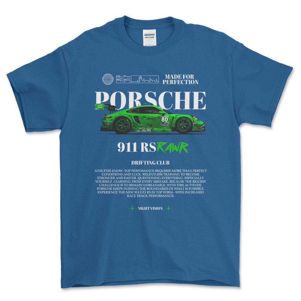 Porsche 911 RS - Unisex T-Shirt-Beklædning-Porsche-Blå Royal-S-Forside-Garage Culture Shop- garage - man cave - merchandise
