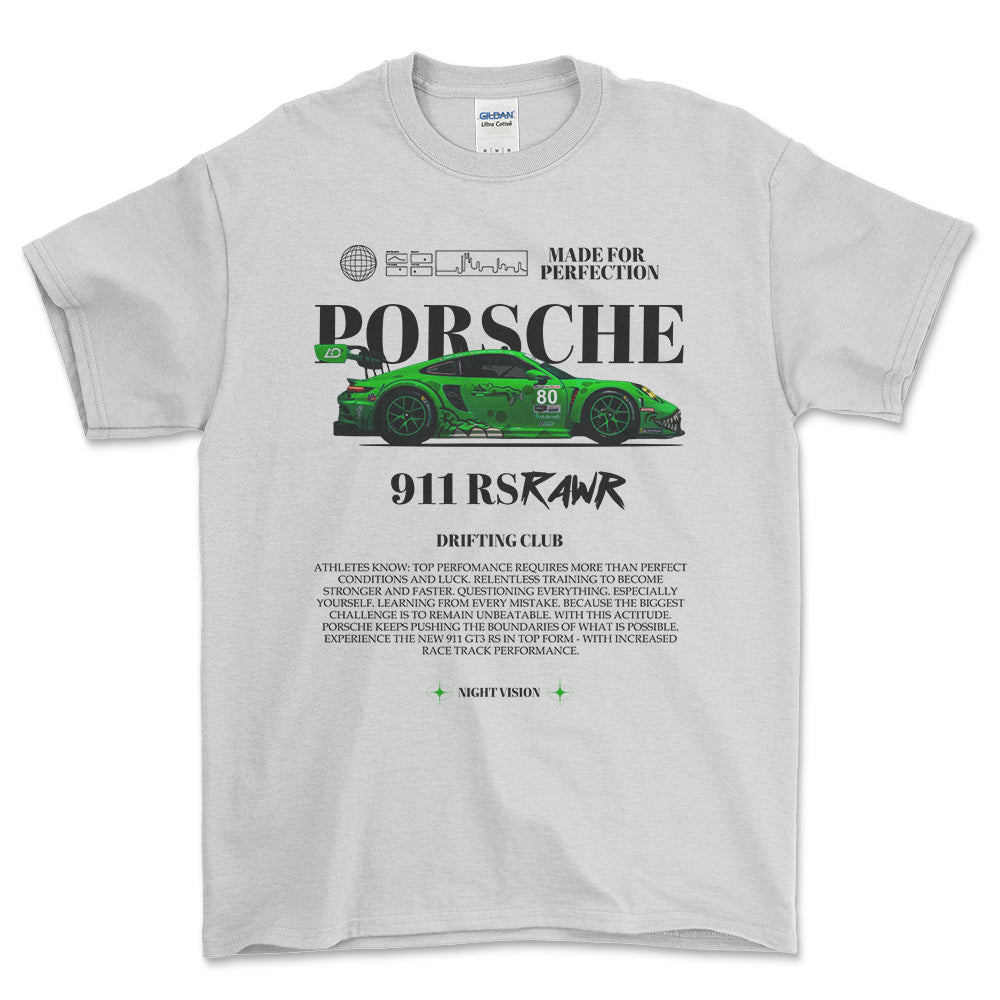 Porsche 911 RS - Unisex T-Shirt-Beklædning-Porsche-Hvid-S-Forside-Garage Culture Shop- garage - man cave - merchandise