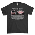 Porsche 911 T-Shirt-Beklædning-Porsche-Sort-S-Garage Culture Shop- garage - man cave - merchandise