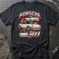 Porsche 911 T-Shirt-Beklædning-Porsche-Sort-S-Garage Culture Shop- garage - man cave - merchandise