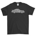 Porsche 911 Turbo Old School Typography T-Shirt-Beklædning-Porsche-Sort-S-Garage Culture Shop- garage - man cave - merchandise