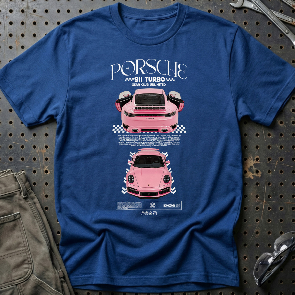 
Porsche 911 Turbo T-Shirt – Blå Royal