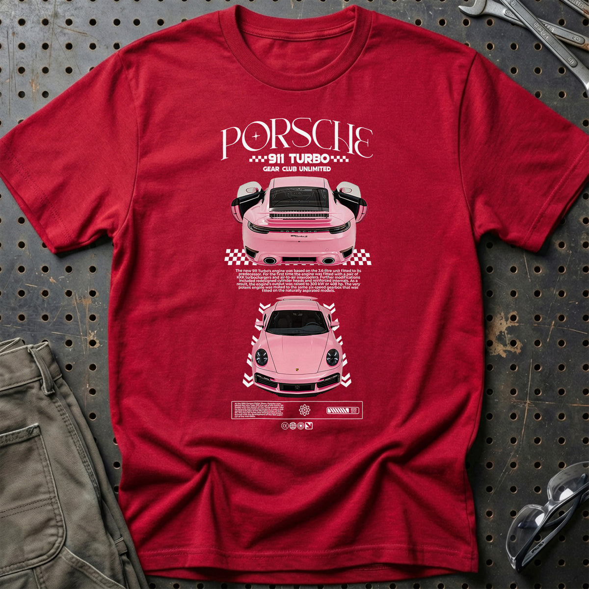 
Porsche 911 Turbo T-Shirt – Rød