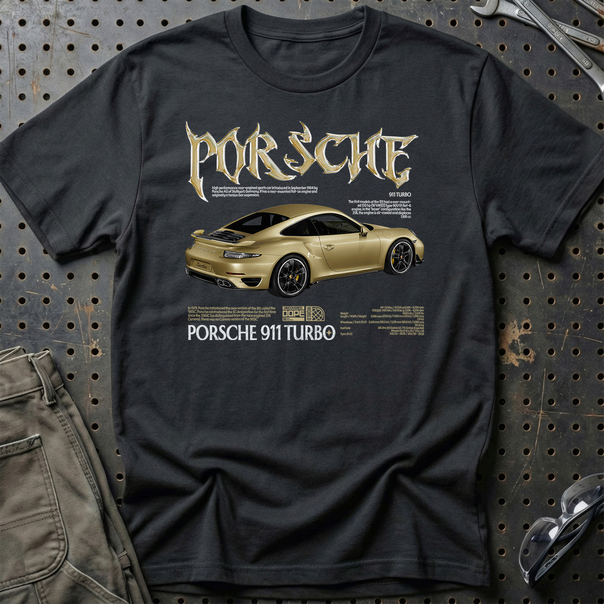
Porsche 911 Turbo T-Shirt – Sort