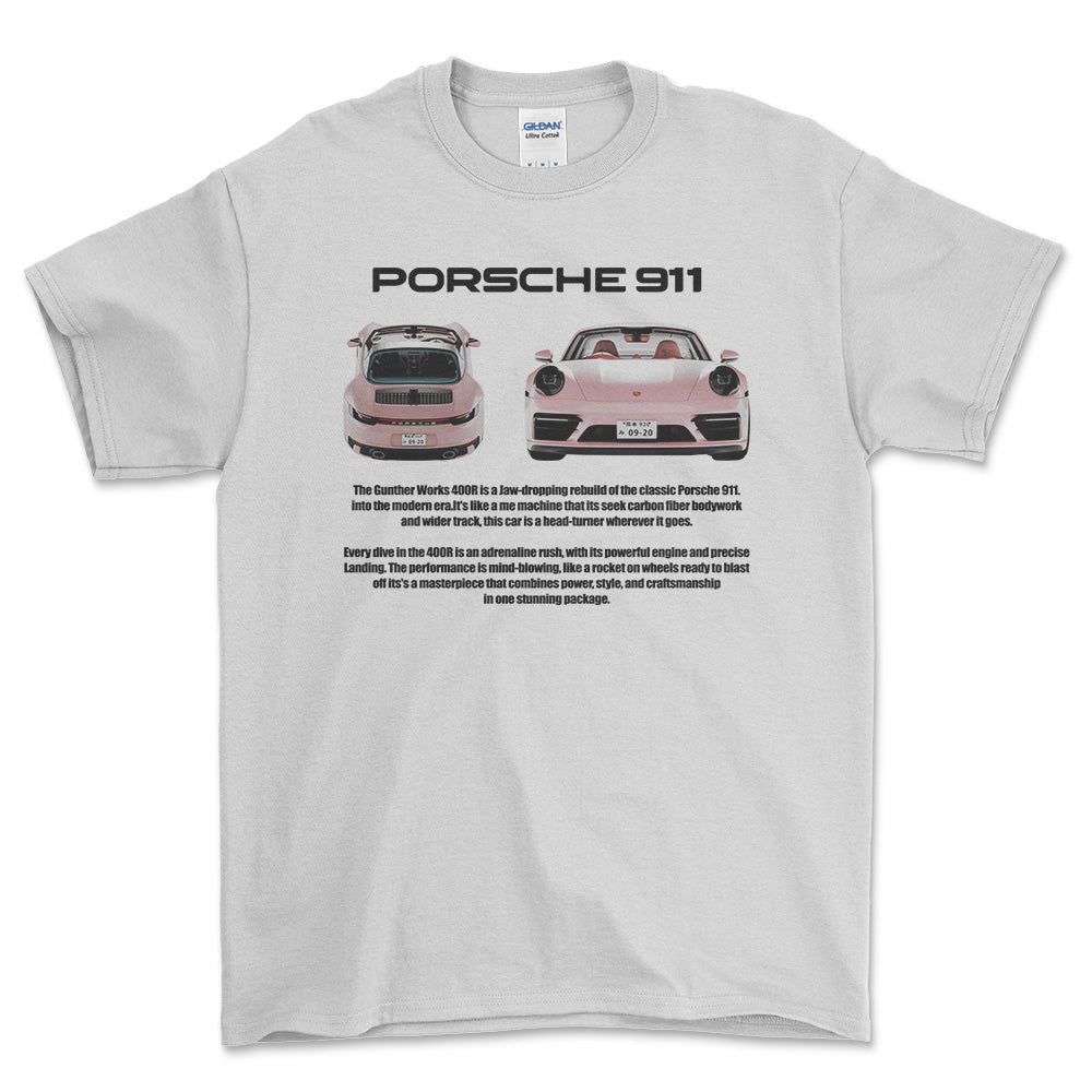 Porsche 911 - Unisex T-Shirt-Beklædning-Porsche-Hvid-S-Forside-Garage Culture Shop- garage - man cave - merchandise