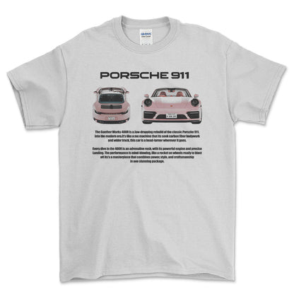 Porsche 911 - Unisex T-Shirt-Beklædning-Porsche-Hvid-S-Forside-Garage Culture Shop- garage - man cave - merchandise