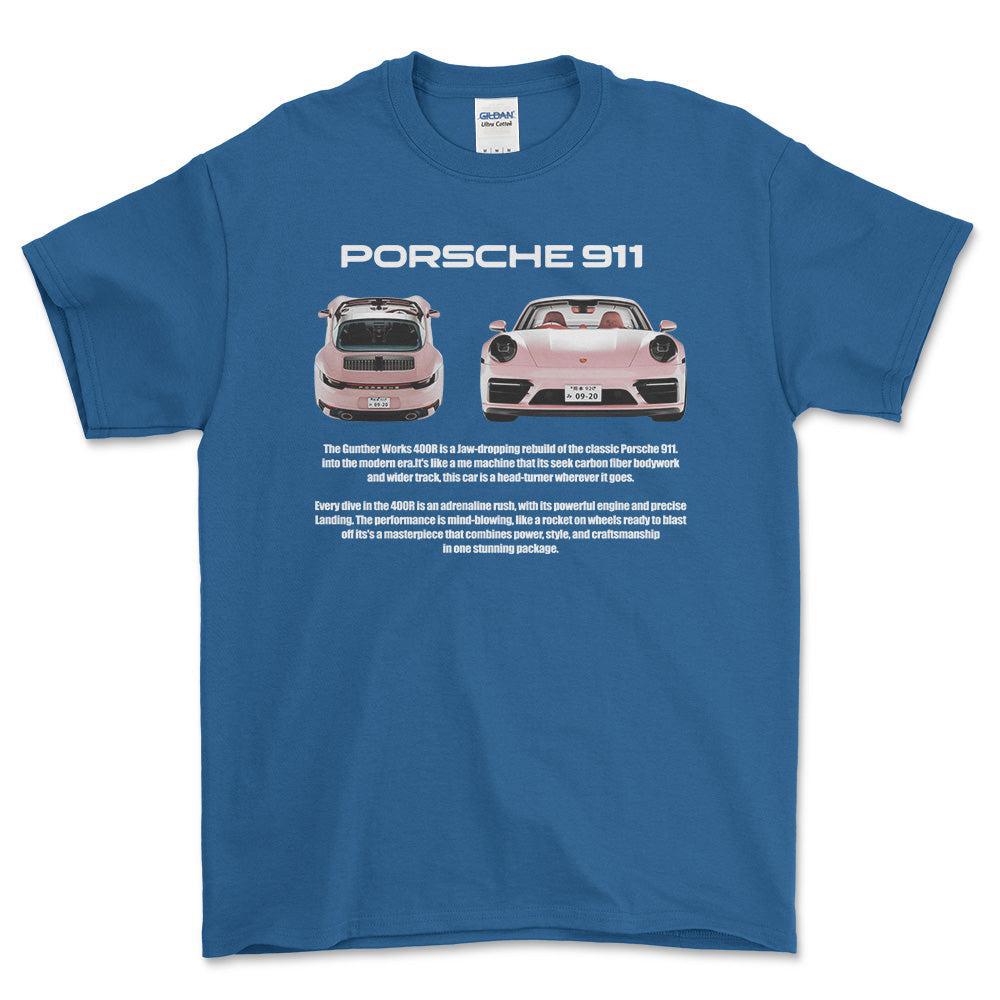 Porsche 911 - Unisex T-Shirt-Beklædning-Porsche-Blå Royal-S-Forside-Garage Culture Shop- garage - man cave - merchandise