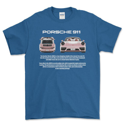 Porsche 911 - Unisex T-Shirt-Beklædning-Porsche-Blå Royal-S-Forside-Garage Culture Shop- garage - man cave - merchandise
