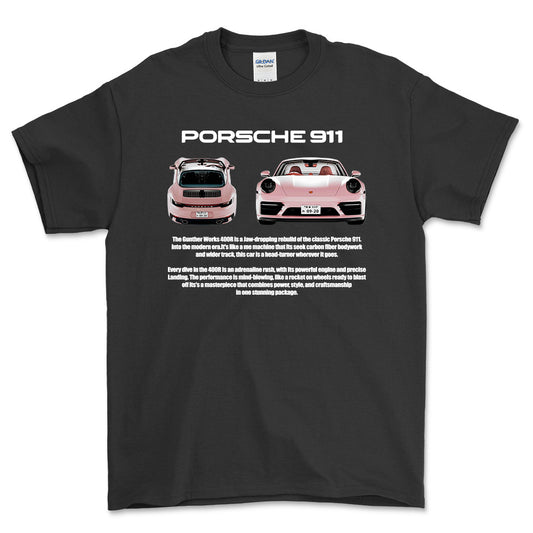 Porsche 911 - Unisex T-Shirt-Beklædning-Porsche-Sort-S-Forside-Garage Culture Shop- garage - man cave - merchandise