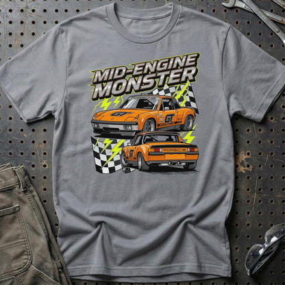 Porsche 914 T-Shirt – Mid-Engine Monster - Unisex T-Shirt-Beklædning-Porsche-Grå Sport-S-Garage Culture Shop- garage - man cave - merchandise