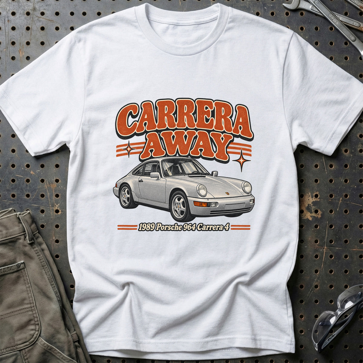 
Porsche 964 Carrera 4 1989 – Carrera Away T-Shirt – Hvid