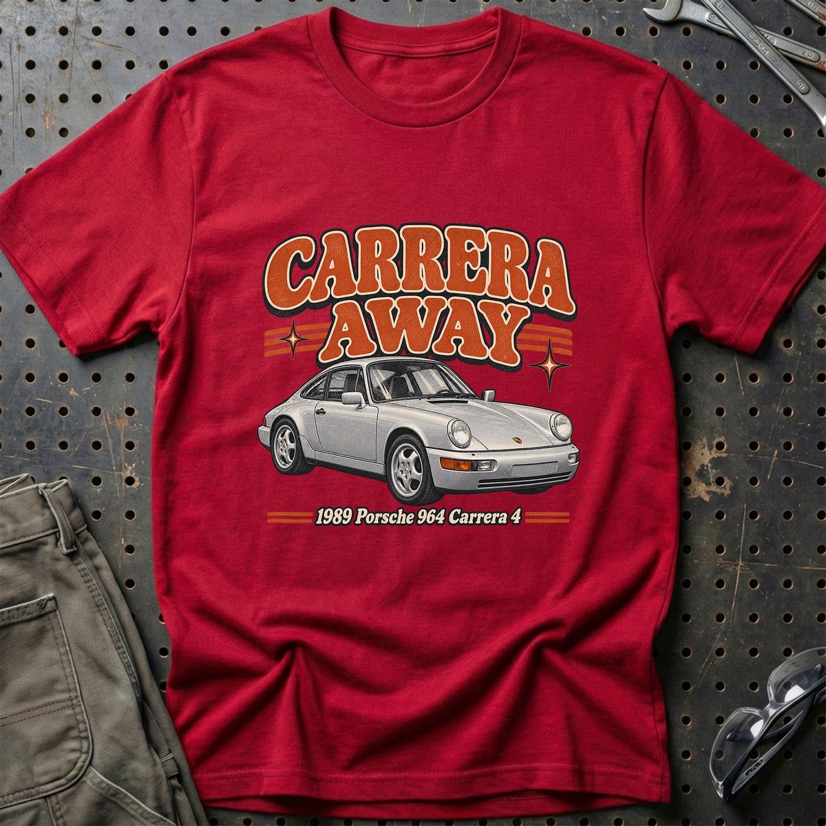 
Porsche 964 Carrera 4 1989 – Carrera Away T-Shirt – Rød