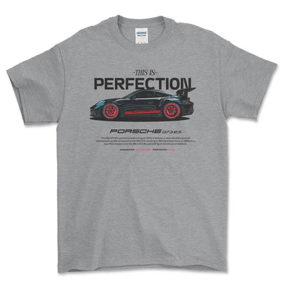 Porsche 992 - Unisex T-Shirt-Beklædning-Porsche-Grå Sport-S-Forside-Garage Culture Shop- garage - man cave - merchandise